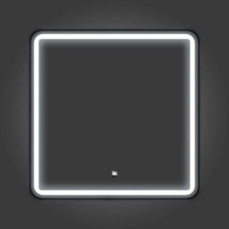 Зеркало Comfortу Ситара 00-00018683 (00-00014175CF), 80 см, LED-подсветка, бесконтактный сенсор, подогрев, цвет рамы черный матовый