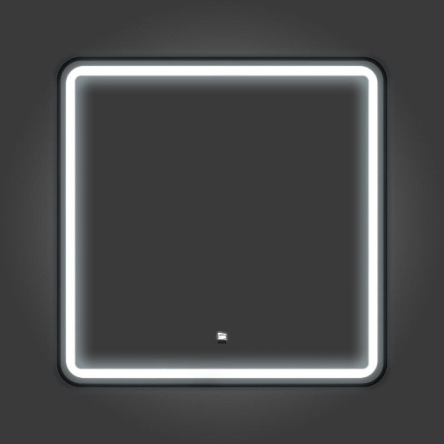 Зеркало Comfortу Ситара 00-00018683 (00-00014175CF), 80 см, LED-подсветка, бесконтактный сенсор, подогрев, цвет рамы черный матовый