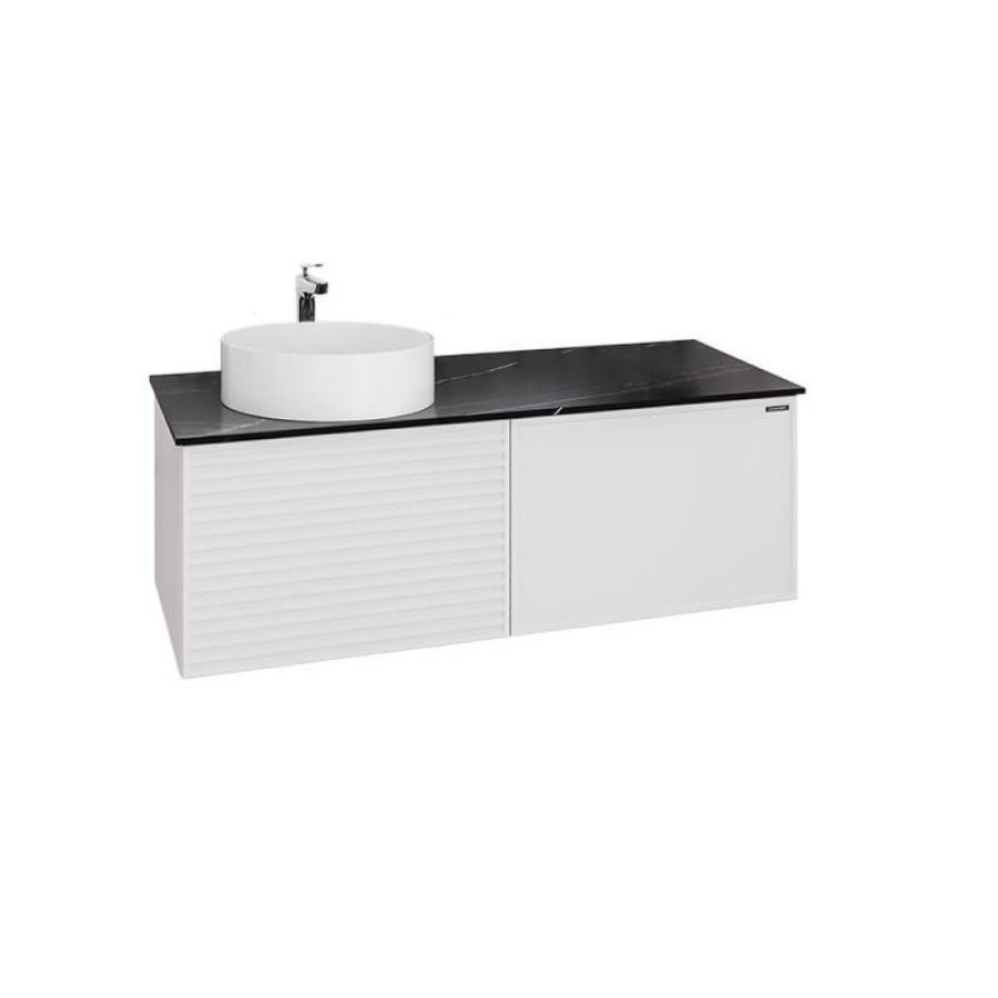Тумба Comforty Геленджик 00-00018707, 120 см, с раковиной 9110, цвет белый матовый
