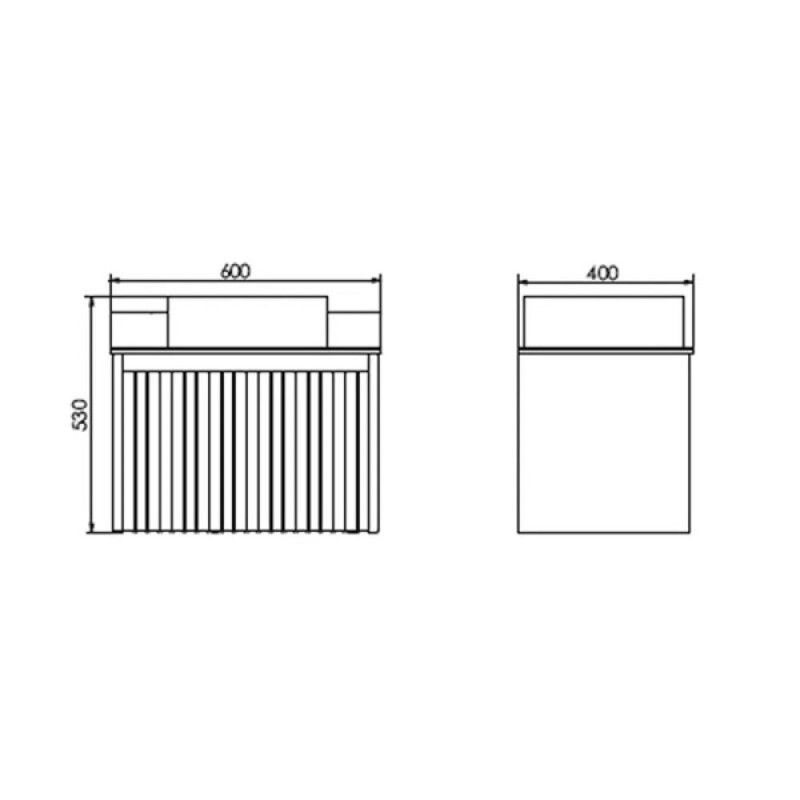 Тумба с раковиной Comforty Двина 00-00019069, 60 см, столешница калакатта блэк, цвет белый