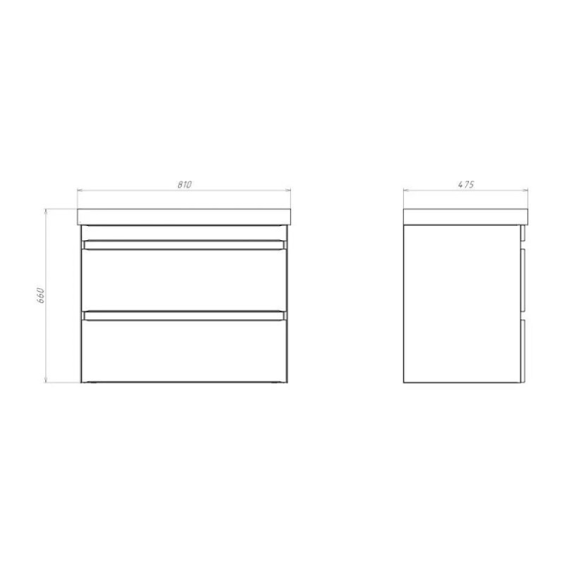 Тумба с раковиной Comforty Валдай 00-00019071, 80 см, подвесная, цвет белый матовый