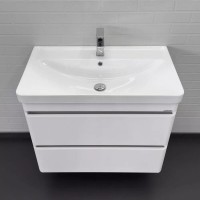 Тумба с раковиной Comforty Валдай 00-00019071, 80 см, подвесная, цвет белый матовый