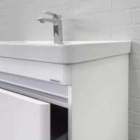 Тумба с раковиной Comforty Валдай 00-00019071, 80 см, подвесная, цвет белый матовый