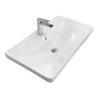 Тумба с раковиной Comforty Валдай 00-00019144, 80 см, подвесная, цвет белый матовый