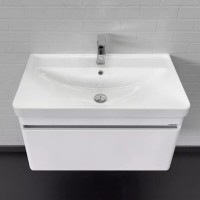 Тумба с раковиной Comforty Валдай 00-00019144, 80 см, подвесная, цвет белый матовый