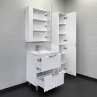 Тумба с раковиной Comfortу Лима 00-00019173, 60 см, напольная, цвет белый матовый