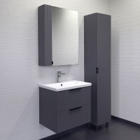 Тумба с раковиной Comfortу Лима 00-00019176, 60 см, подвесная, цвет антрацит