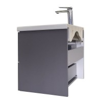 Тумба с раковиной Comfortу Лима 00-00019176, 60 см, подвесная, цвет антрацит