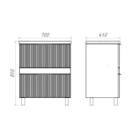 Тумба с раковиной Comfortу Лима 00-00019179, 70 см, напольная, цвет антрацит