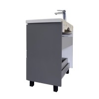 Тумба с раковиной Comfortу Лима 00-00019179, 70 см, напольная, цвет антрацит