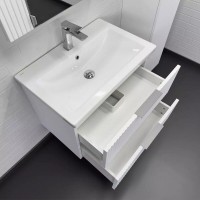 Тумба с раковиной Comfortу Лима 00-00019188, 70 см, подвесная, цвет белый матовый