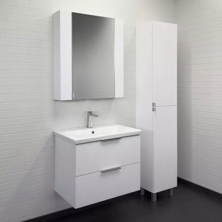 Тумба с раковиной Comfortу Лима 00-00019188, 70 см, подвесная, цвет белый матовый