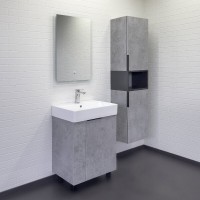 Тумба с раковиной Comfortу Асти 00-00019190CF, напольная, 60 см, цвет бетон светлый