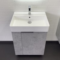 Тумба с раковиной Comfortу Асти 00-00019190CF, напольная, 60 см, цвет бетон светлый