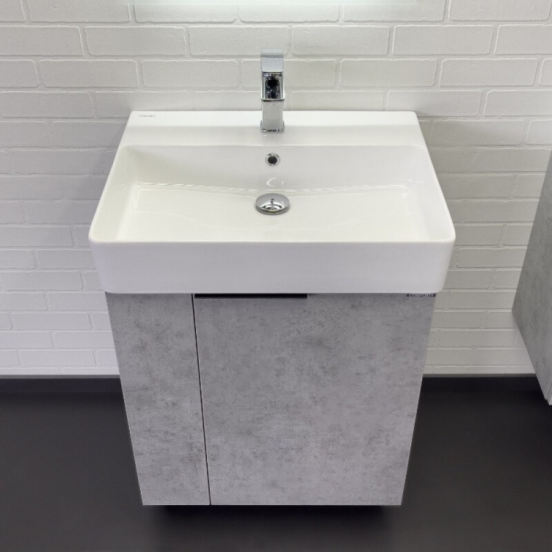 Тумба с раковиной Comfortу Асти 00-00019190CF, напольная, 60 см, цвет бетон светлый