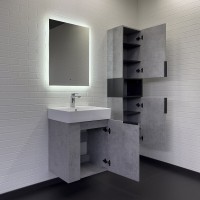 Тумба с раковиной Comfortу Асти 00-00019191CF, подвесная, 60 см, цвет бетон светлый
