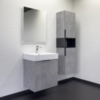 Тумба с раковиной Comfortу Асти 00-00019191CF, подвесная, 60 см, цвет бетон светлый