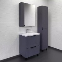 Тумба с раковиной Comfortу Лима 00-00019209, 60 см, напольная, цвет антрацит