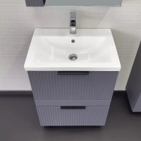 Тумба с раковиной Comfortу Лима 00-00019209, 60 см, напольная, цвет антрацит