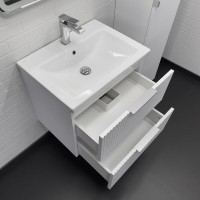 Тумба с раковиной Comfortу Лима 00-00019210, 60 см, подвесная, цвет белый матовый