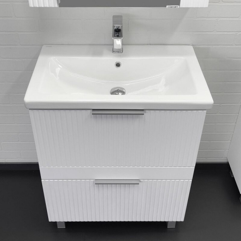 Тумба с раковиной Comfortу Лима 00-00019211, 70 см, цвет белый матовый