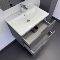 Тумба с раковиной Comfortу Лима 00-00019212, 70 см, подвесная, цвет антрацит
