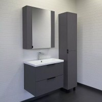 Тумба с раковиной Comfortу Лима 00-00019212, 70 см, подвесная, цвет антрацит