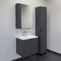 Тумба с раковиной Comfortу Лима 00-00019236, 60 см, подвесная, цвет антрацит