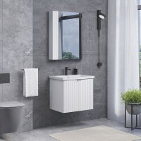 Тумба с раковиной Comfortу Лима 00-00019238, 60 см, подвесная, цвет белый матовый