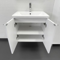 Тумба с раковиной Comfortу Лима 00-00019238, 60 см, подвесная, цвет белый матовый