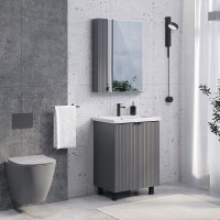 Тумба с раковиной Comfortу Лима 00-00019240, 60 см, напольная, цвет антрацит