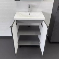 Тумба с раковиной Comfortу Лима 00-00019240, 60 см, напольная, цвет антрацит