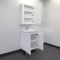 Тумба с раковиной Comfortу Лима 00-00019241, 60 см, напольная, цвет белый матовый