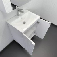 Тумба с раковиной Comfortу Лима 00-00019241, 60 см, напольная, цвет белый матовый