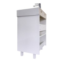 Тумба с раковиной Comfortу Асти 00-00019247CF, напольная, 60 см, цвет белый глянец