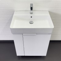 Тумба с раковиной Comfortу Асти 00-00019247CF, напольная, 60 см, цвет белый глянец
