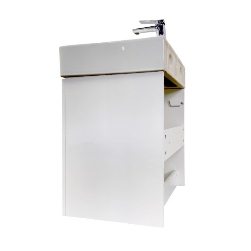 Тумба с раковиной Comfortу Асти 00-00019248CF, подвесная, 60 см, цвет белый глянец