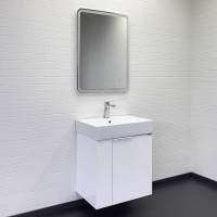 Тумба с раковиной Comfortу Асти 00-00019248CF, подвесная, 60 см, цвет белый глянец