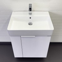 Тумба с раковиной Comfortу Асти 00-00019248CF, подвесная, 60 см, цвет белый глянец