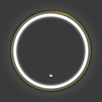 Зеркало Comfortу Лея 00-00019342 (00-00014179CF), 60 см, LED-подсветка, бесконтактный сенсор, антизапотевание, цвет рамы матовое золото