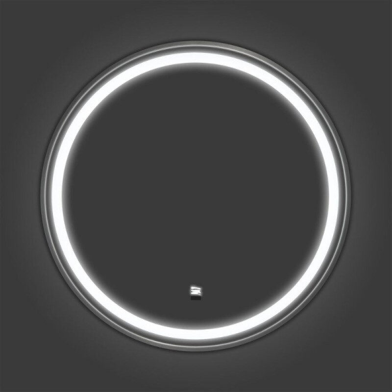 Зеркало Comfortу Лея 00-00019343 (00-00014180CF), 60 см, LED-подсветка, бесконтактный сенсор, антизапотевание, цвет рамы матовое серебро