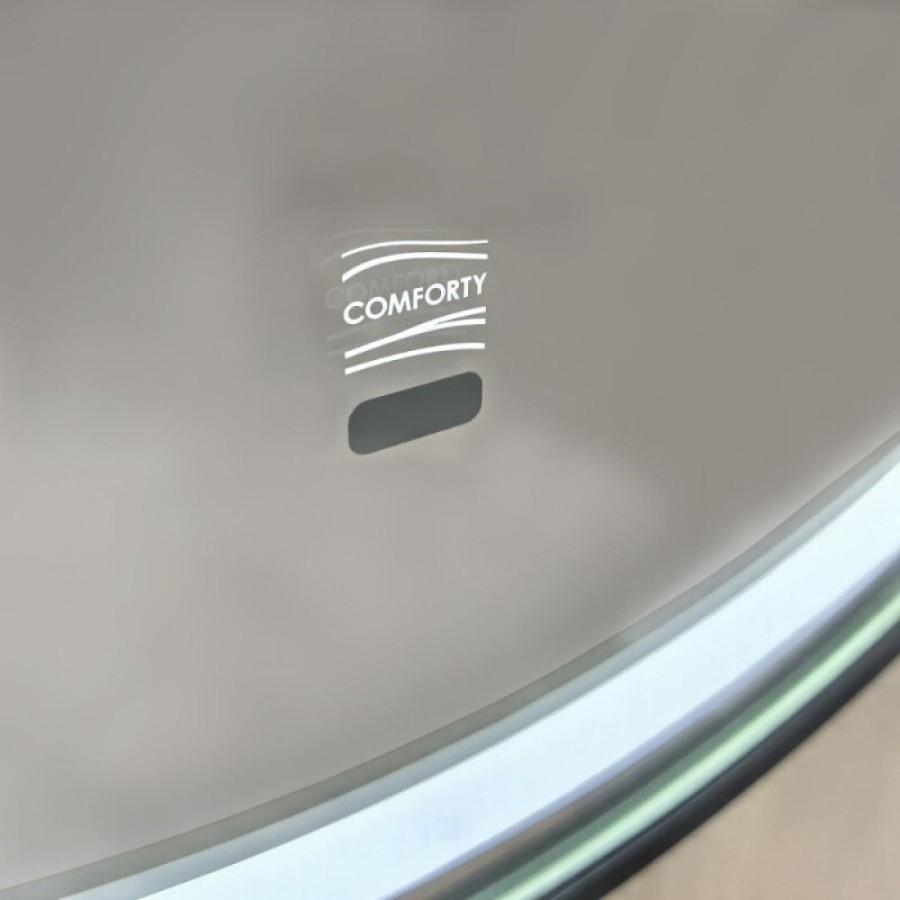 Зеркало Comfortу Лея 00-00019344 (00-00014181CF), 60 см, LED-подсветка, бесконтактный сенсор, антизапотевание, цвет рамы черный матовый
