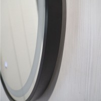 Зеркало Comfortу Лея 00-00019344 (00-00014181CF), 60 см, LED-подсветка, бесконтактный сенсор, антизапотевание, цвет рамы черный матовый