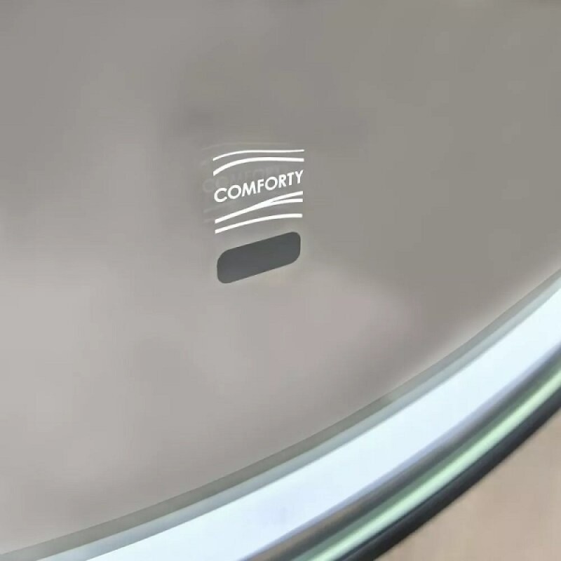 Зеркало Comfortу Лея 00-00019350, 60 см, LED-подсветка, бесконтактный сенсор, алюминиевая рама, цвет черный