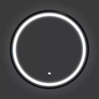 Зеркало Comfortу Лея 00-00019350, 60 см, LED-подсветка, бесконтактный сенсор, алюминиевая рама, цвет черный