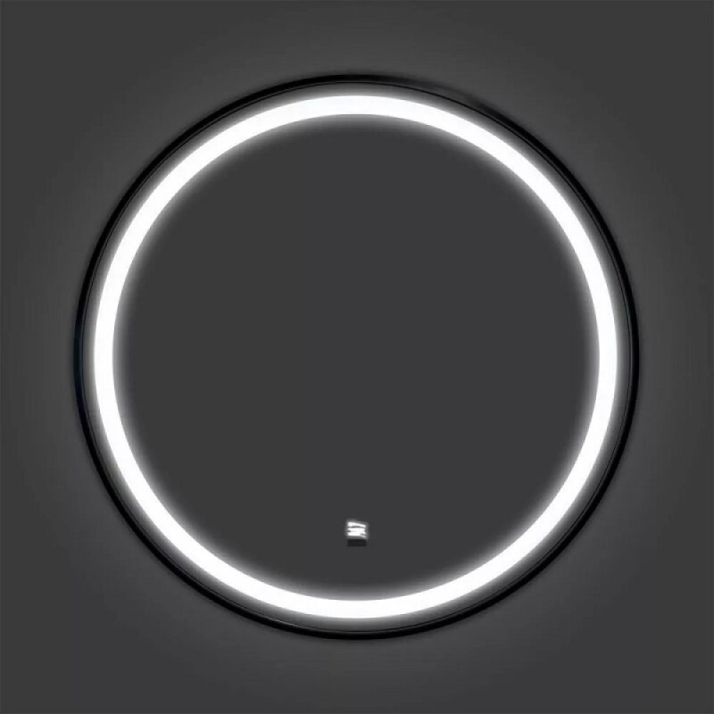 Зеркало Comfortу Лея 00-00019350, 60 см, LED-подсветка, бесконтактный сенсор, алюминиевая рама, цвет черный