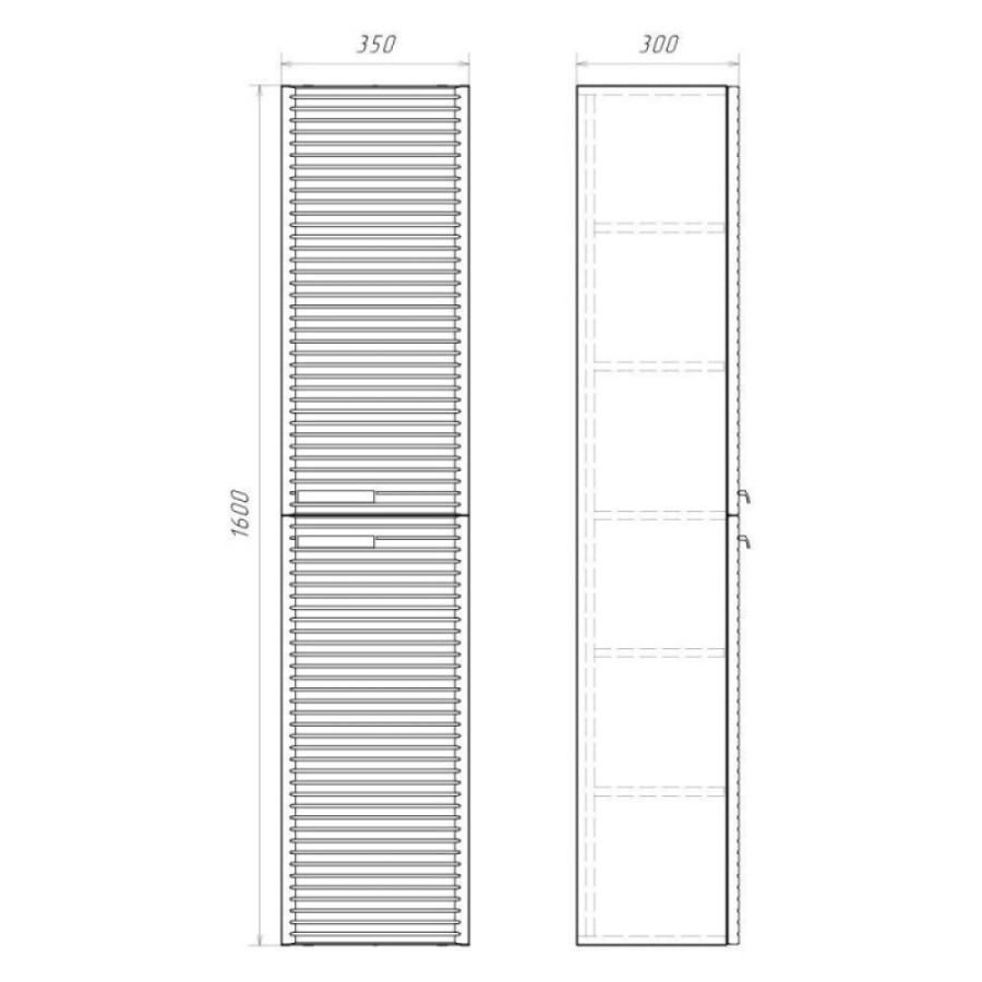 Шкаф-пенал Comfortу Танжер 00-00019362 (00-00019362CF), 35 см, подвесной, цвет белый матовый