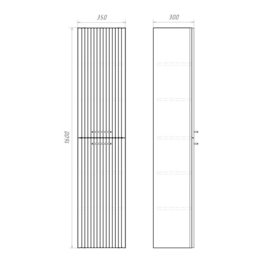 Шкаф-пенал Comfortу Ангара 00-00019370, 35 см, подвесной, цвет дуб латте