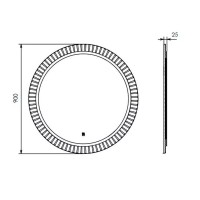 Зеркало Comfortу Мадрид 00-00019374 (00-00014191CF), 90 см, LED-подсветка, бесконтактный сенсор, антизапотевание, цвет рамы белый матовый