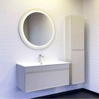 Зеркало Comfortу Мадрид 00-00019374 (00-00014191CF), 90 см, LED-подсветка, бесконтактный сенсор, антизапотевание, цвет рамы белый матовый